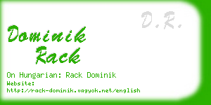 dominik rack business card